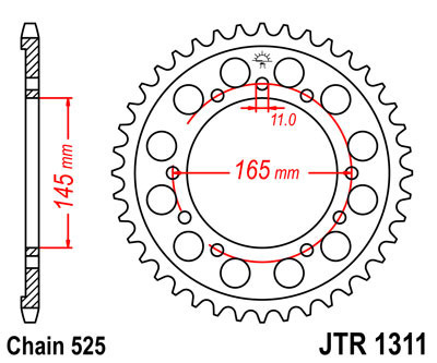 Zębatka tylna JTR1311,44