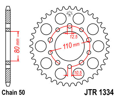 Zębatka tylna JTR1334,39
