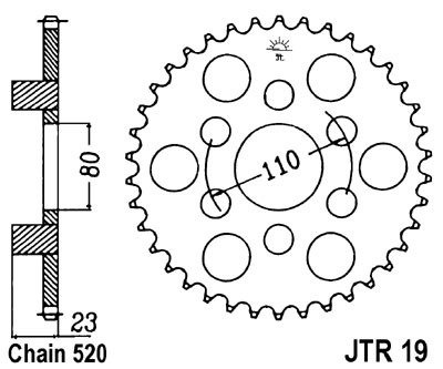 Zębatka tylna JTR19.37