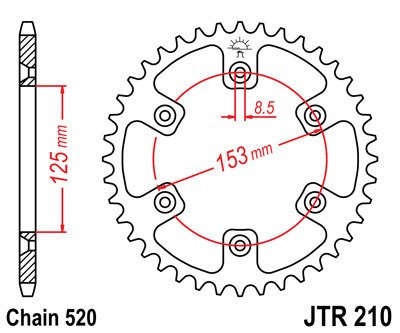 Zębatka tylna JTR210.49