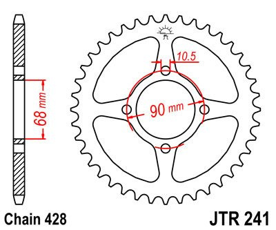 Zębatka tylna JTR241.45
