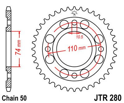 Zębatka tylna JTR280.33