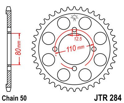 Zębatka tylna JTR284.48