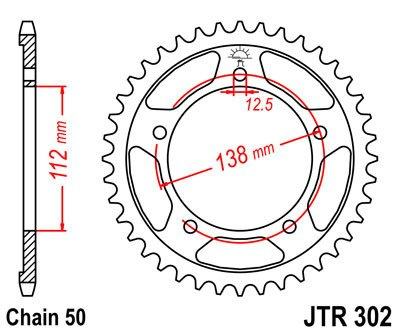 Zębatka tylna JTR302.42