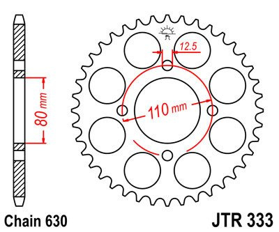 Zębatka tylna JTR333.38
