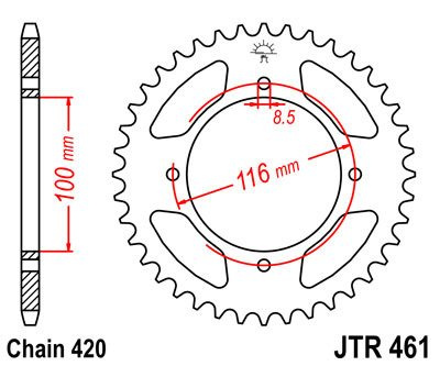 Zębatka tylna JTR461.49