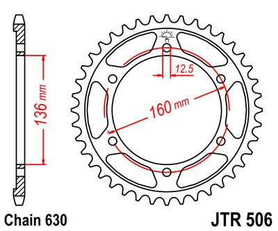 Zębatka tylna JTR506.40