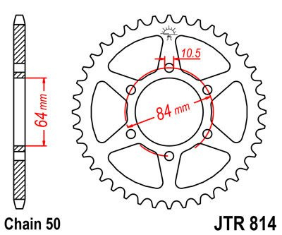 Zębatka tylna JTR814,43