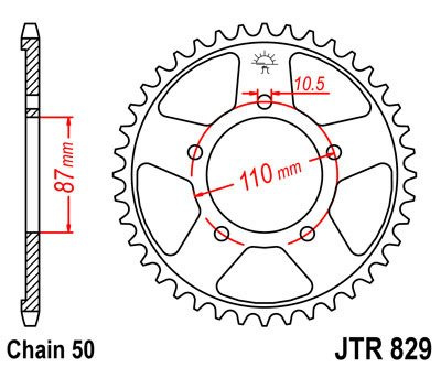 Zębatka tylna JTR829,47
