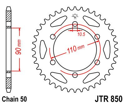 Zębatka tylna JTR850,33