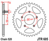 Zębatka tylna JTR605.36